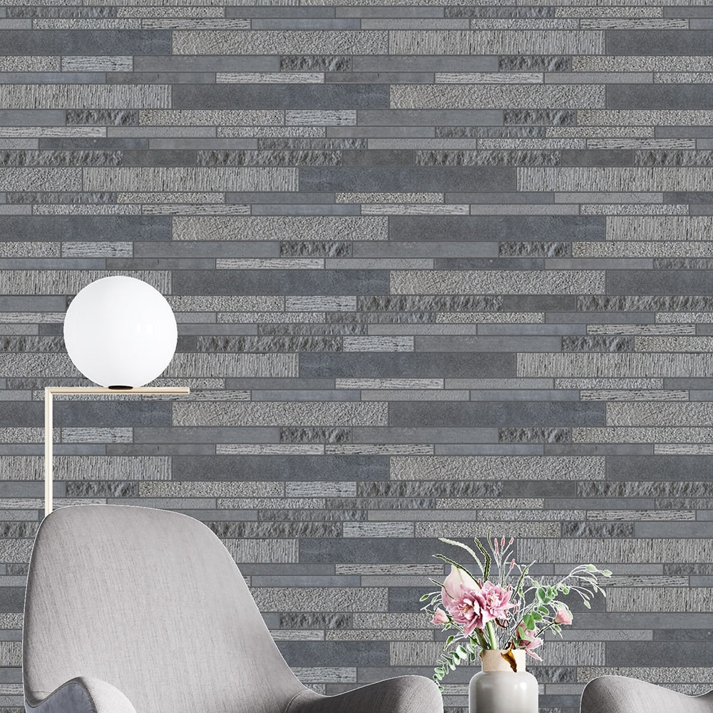 Basaltina Multi Finish Split Face Basalt Mosaics 11 1/2x11 13/16 Basalt Multi Finish 12x12 Mosaics — 2