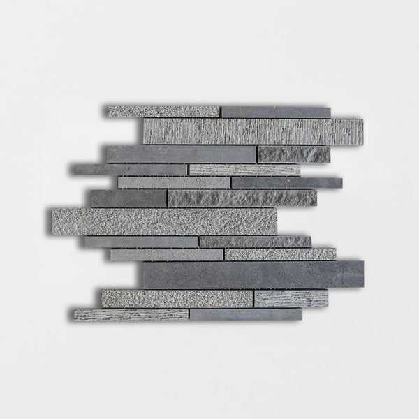 Basaltina Multi Finish Split Face Basalt Mosaics 11 1/2x11 13/16