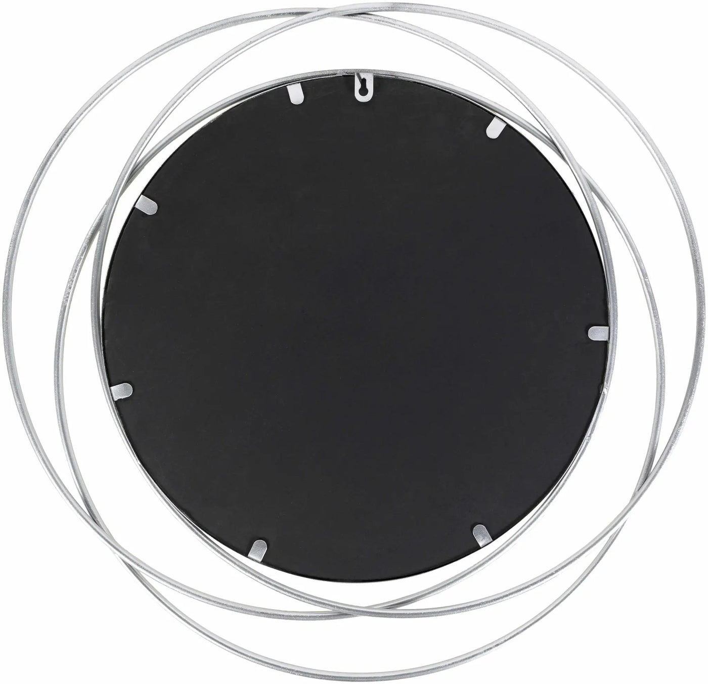 Basay Round Silver Gray Mirror by Boutique Rugs