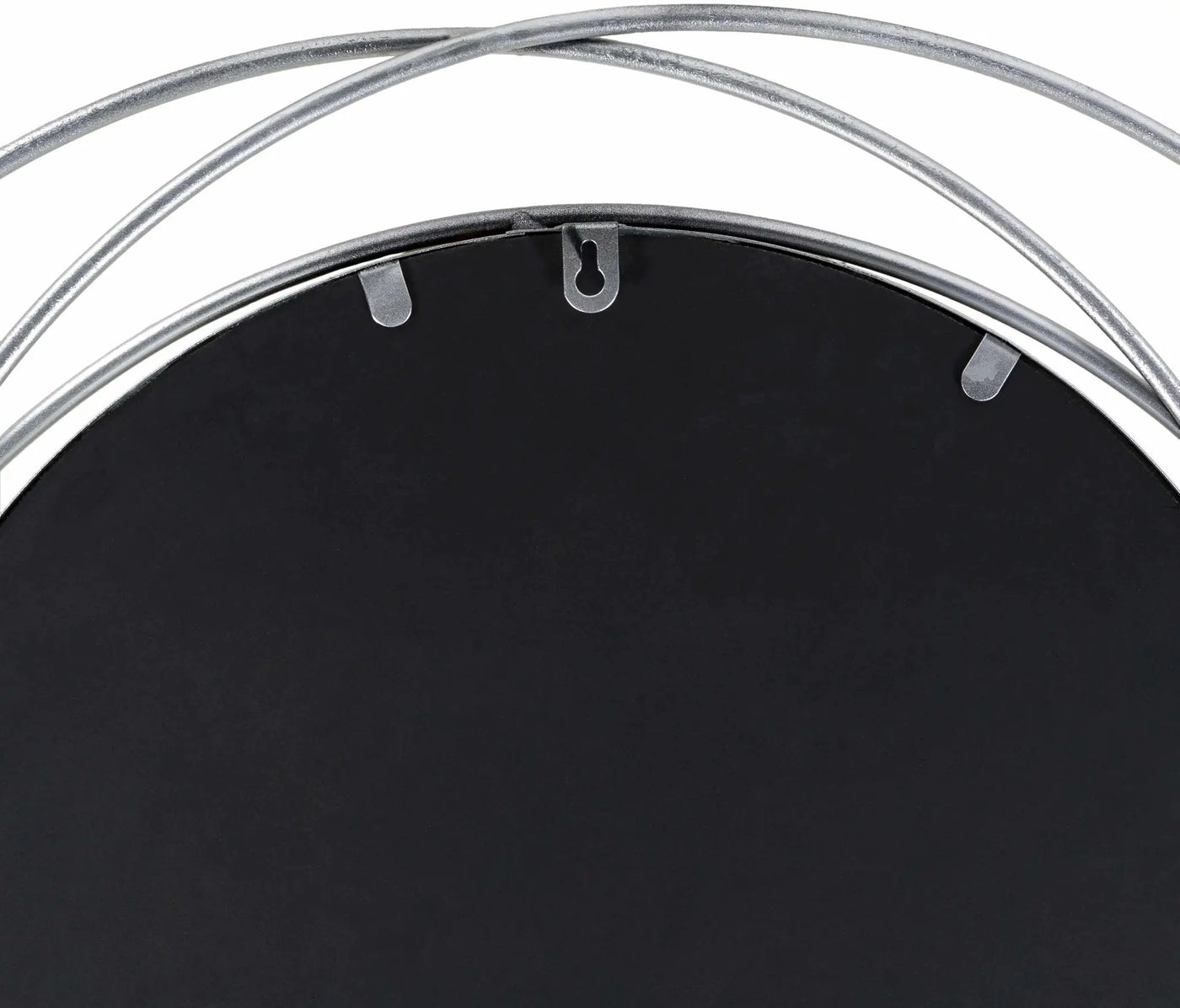 Basay Round Silver Gray Mirror by Boutique Rugs