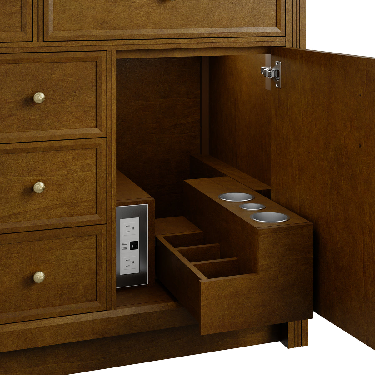 James Martin Bellshire 120" Single Bathroom Vanity, Honey Oak, view 10