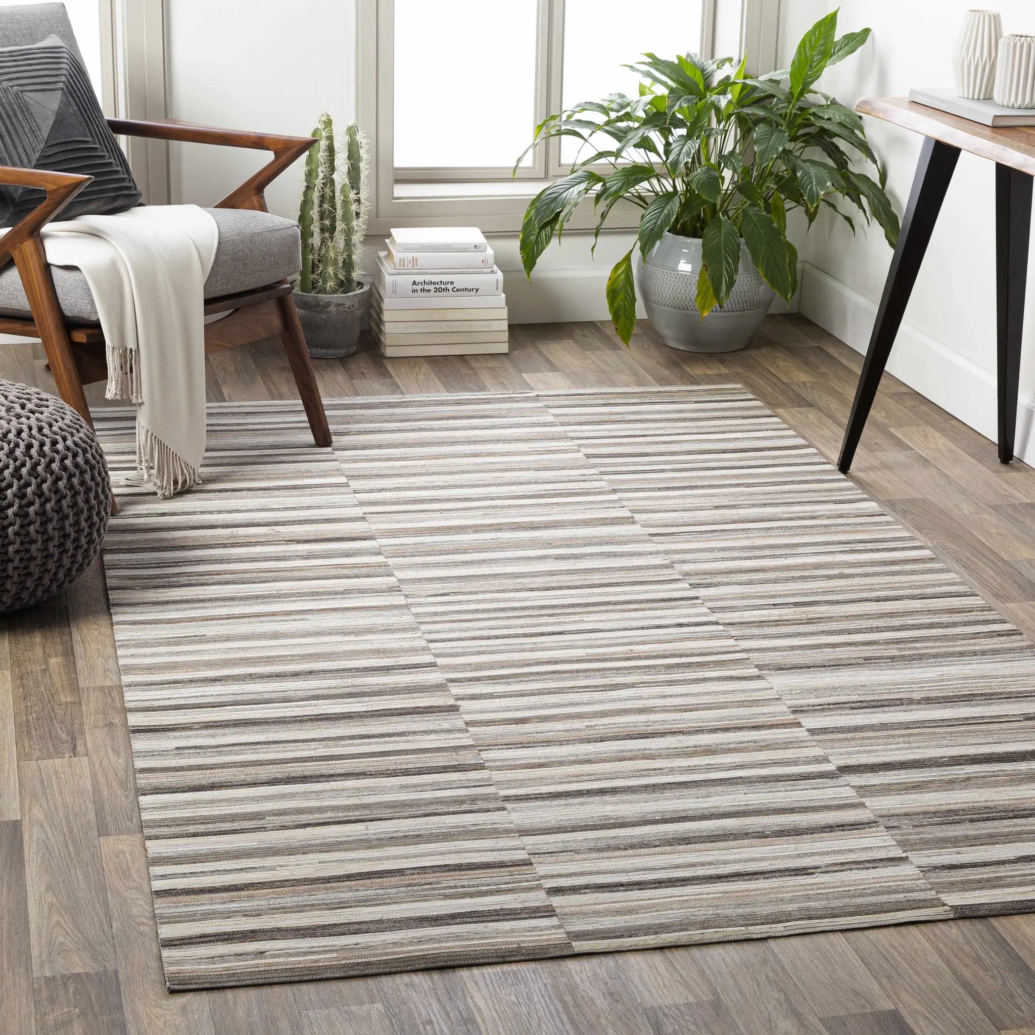 Batehaven Premium Leather Hand Crafted Rug - Clearance by Boutique Rugs