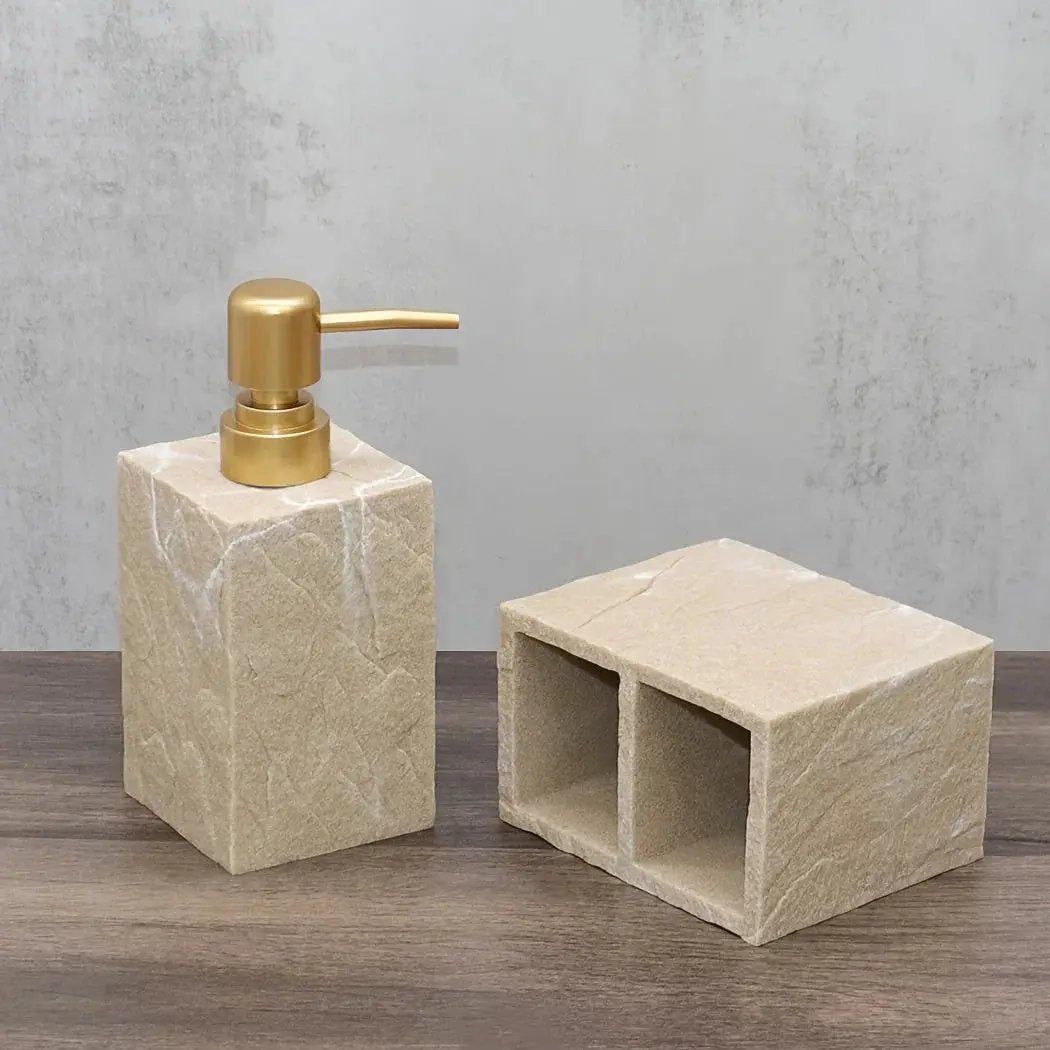 Bathroom Essentials - Creamy Beige Stone by House Of Avana