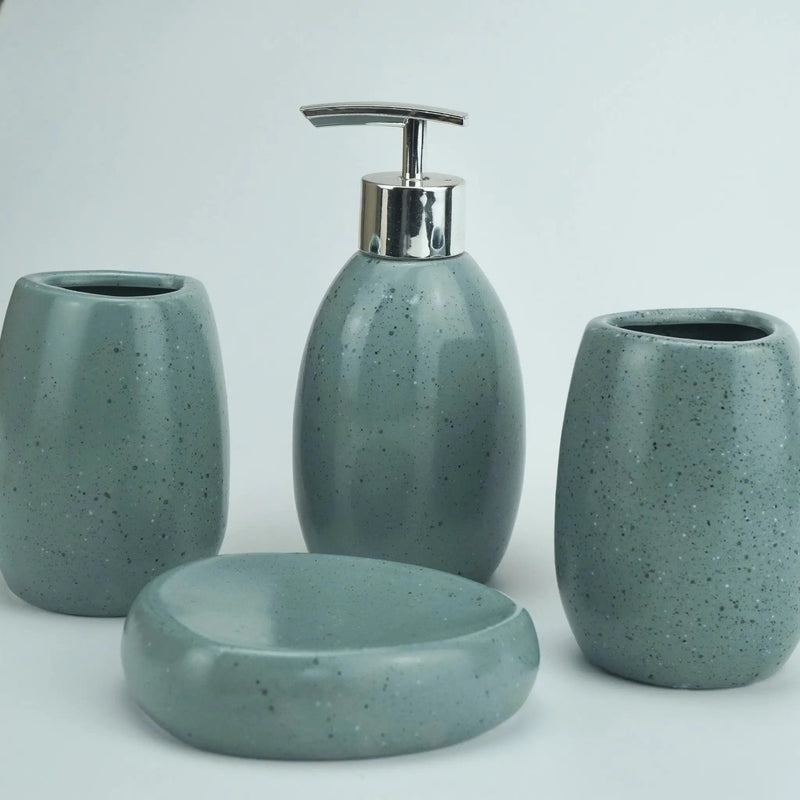 Bathroom Kit - Ceramic White 4pcs by House Of Avana