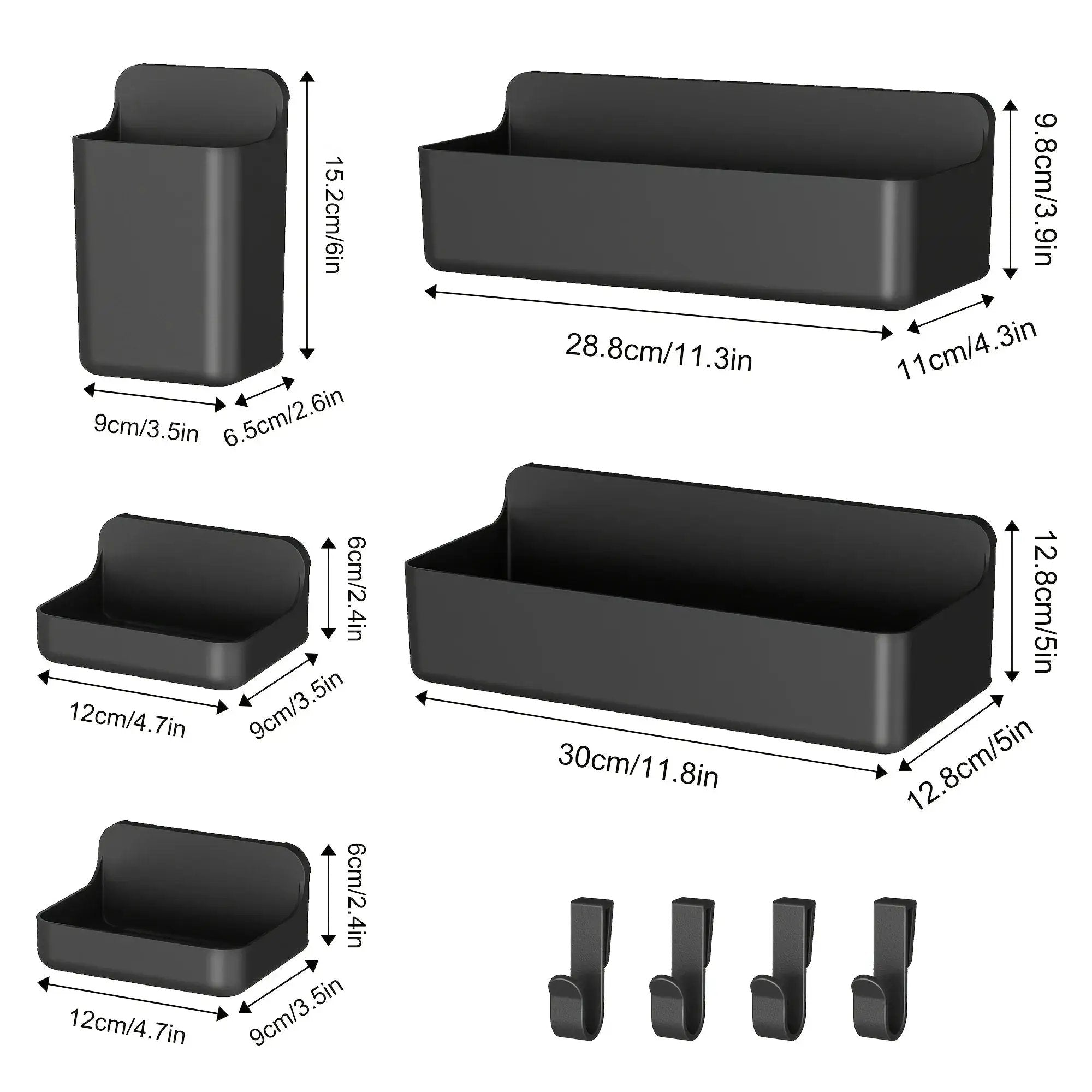 Bathroom Organizer - Wall-Mounted Stainless Steel 5-Piece by House Of Avana