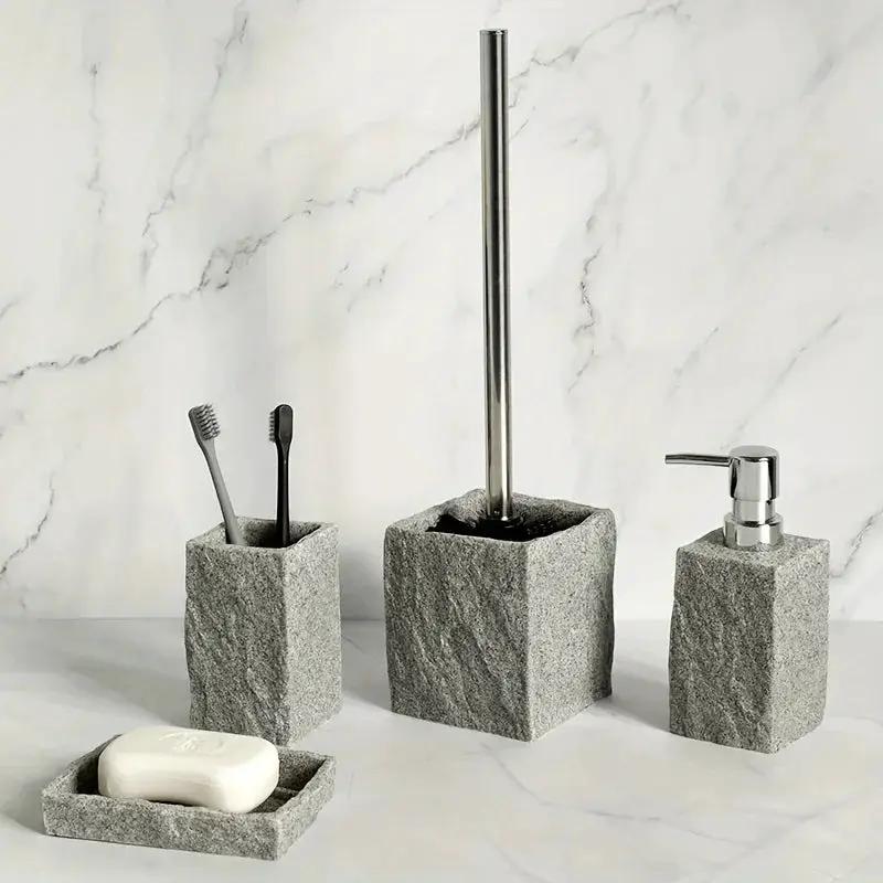 Bathroom Set - Classic Granite Effect by House Of Avana