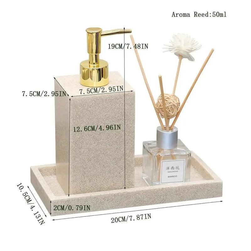 Bathroom Set - Elegant Sandstone by House Of Avana