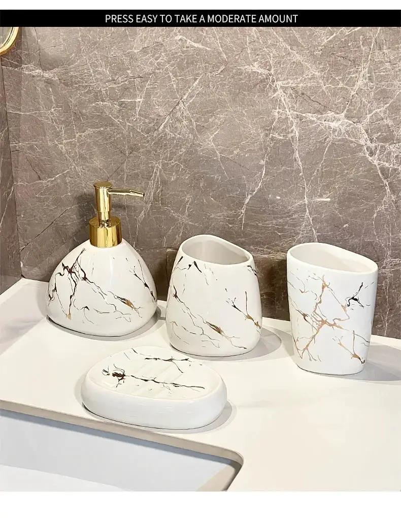 Bathroom Set - Luxury Ceramic 4-Piece by House Of Avana