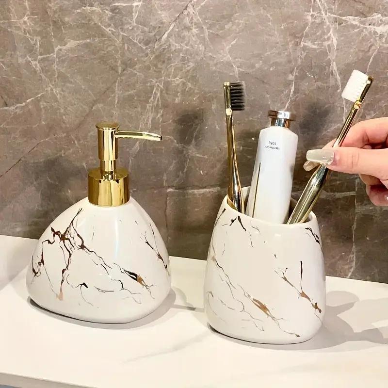 Bathroom Set - Luxury Ceramic 4-Piece by House Of Avana