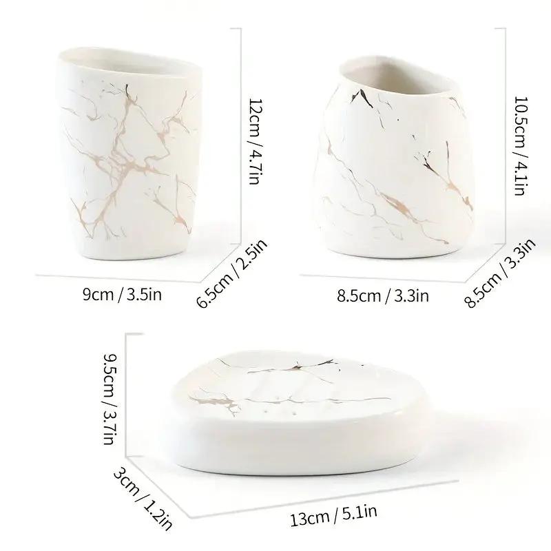 Bathroom Set - Luxury Ceramic 4-Piece by House Of Avana