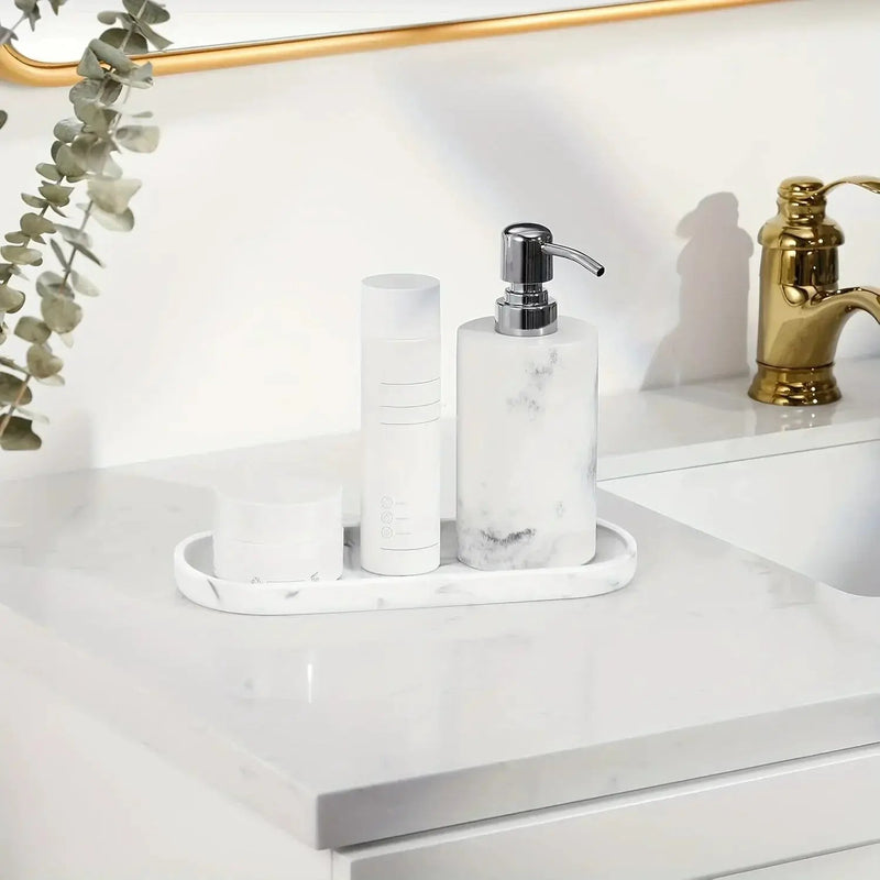 Bathroom Tray - Marble Pattern 25.4cm by House Of Avana
