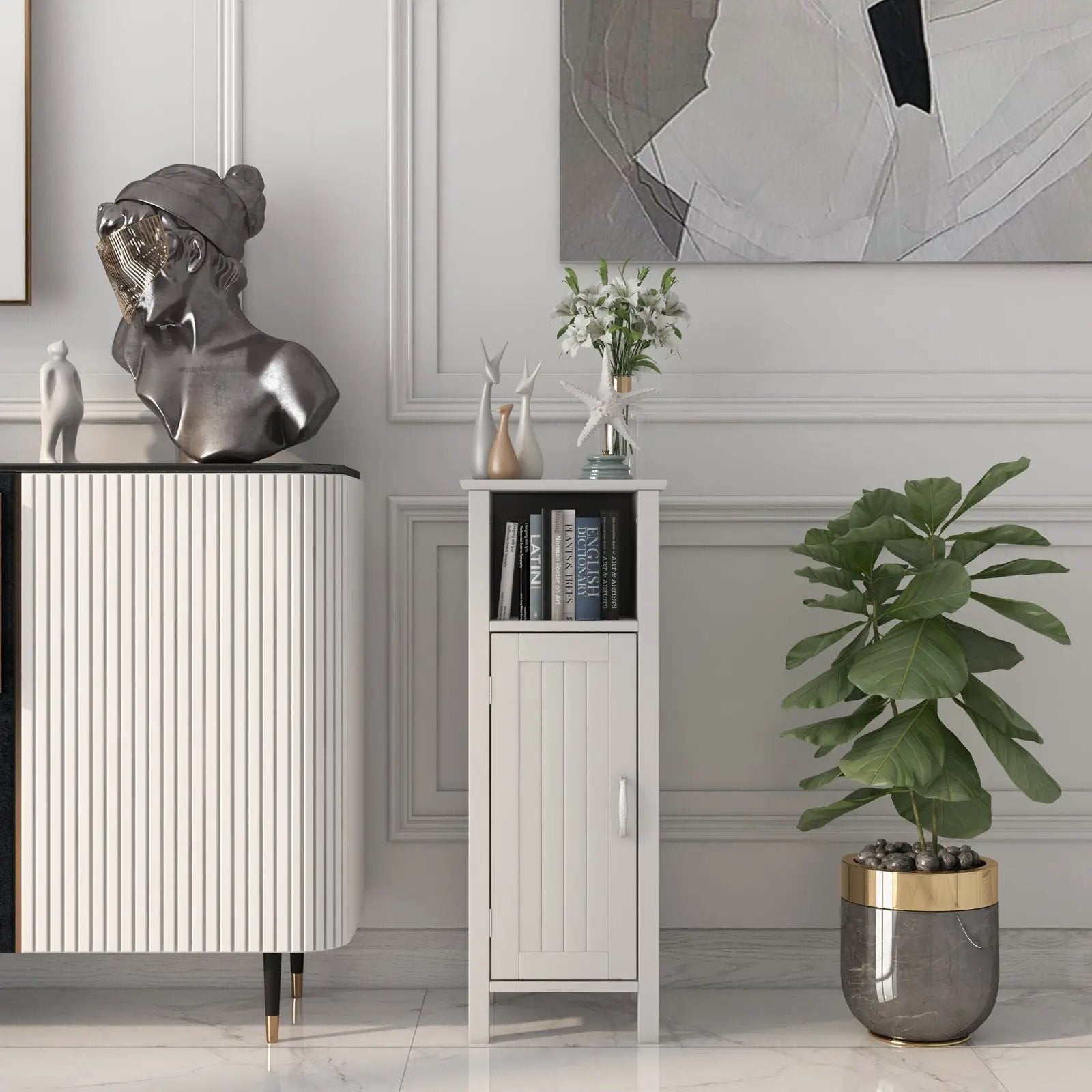 Bathroom Storage Organizer with 2-Tier Cabinet by DirectDeals
