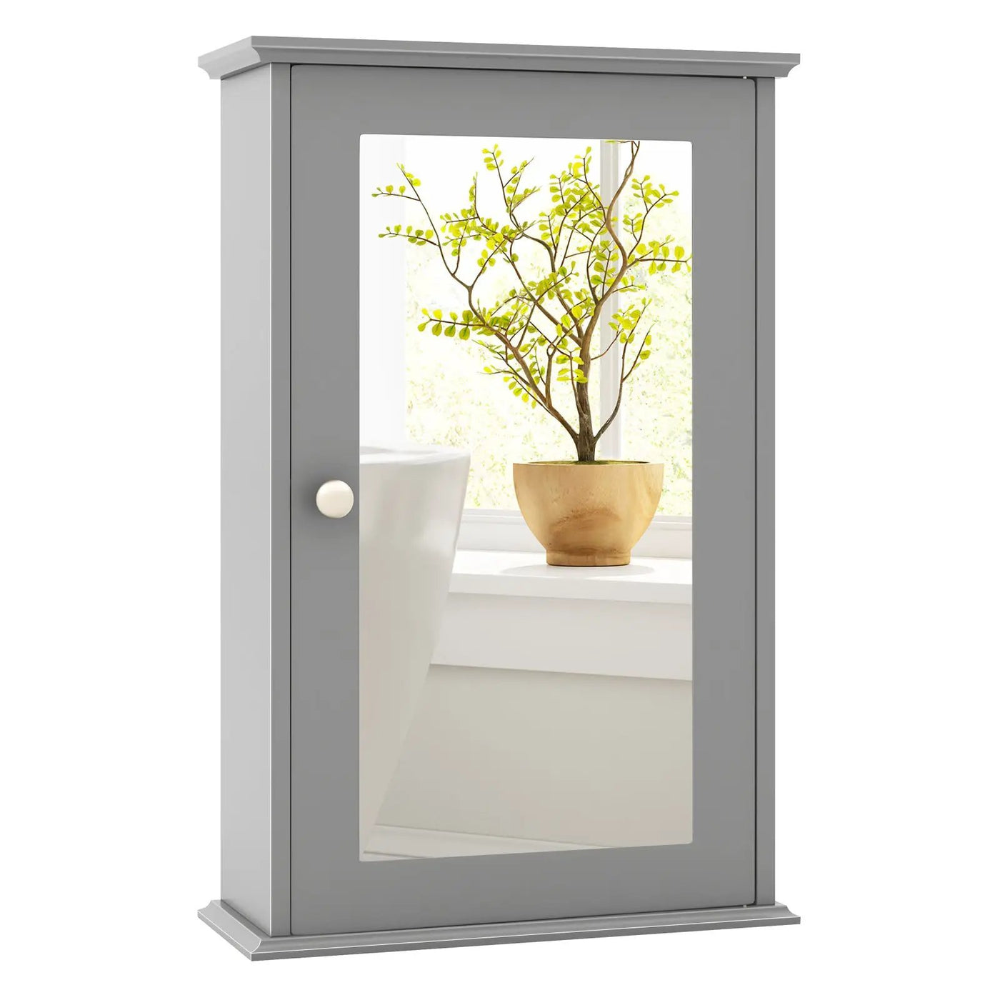 Bathroom Wall Cabinet with Single Mirror Door by DirectDeals