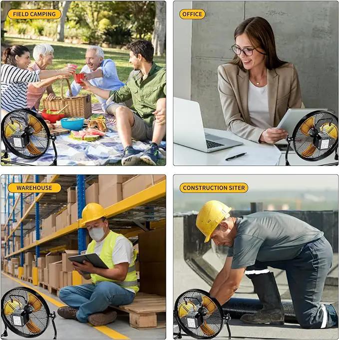 Battery Operated Solar Fan, Solar Powered Portable Fan Can Running 5-24 Hours,Rechargable Fan with USB Output For Emergency Situation by Outdoor Solar Outlet