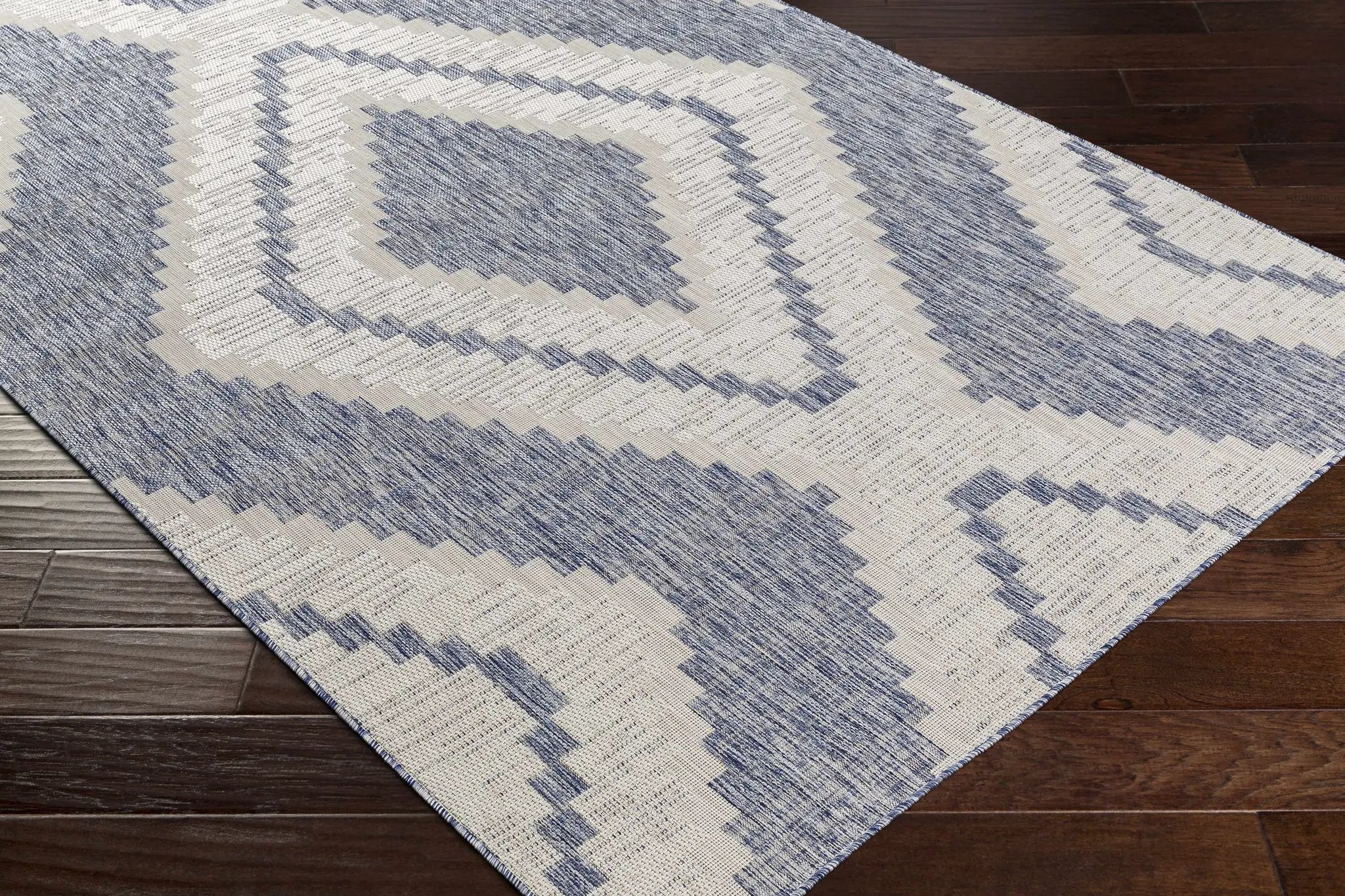 McCrory Pale Blue Flat Outdoor Rug - Clearance by Boutique Rugs