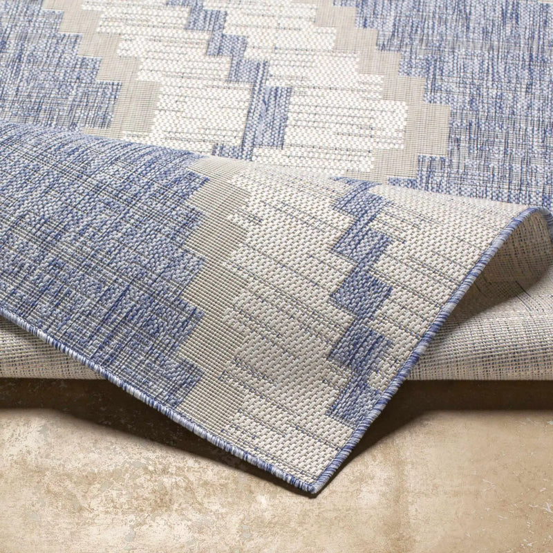 McCrory Pale Blue Flat Outdoor Rug - Clearance by Boutique Rugs