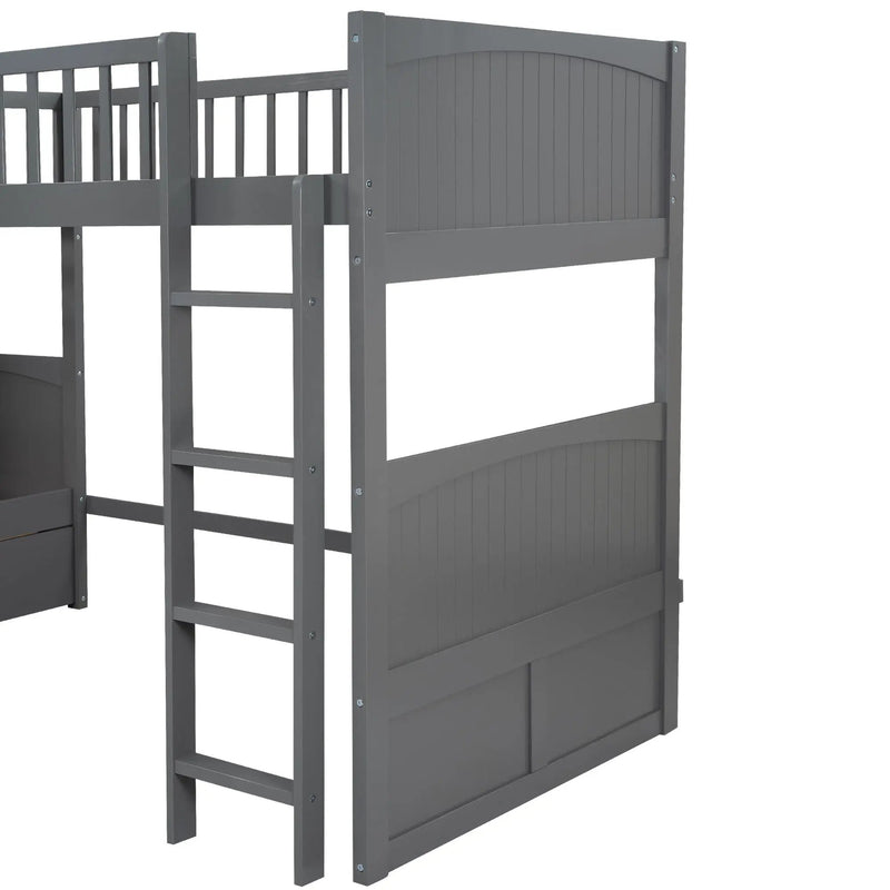 Bunk Bed With Loft And 2 Drawers by HouseOfZazla