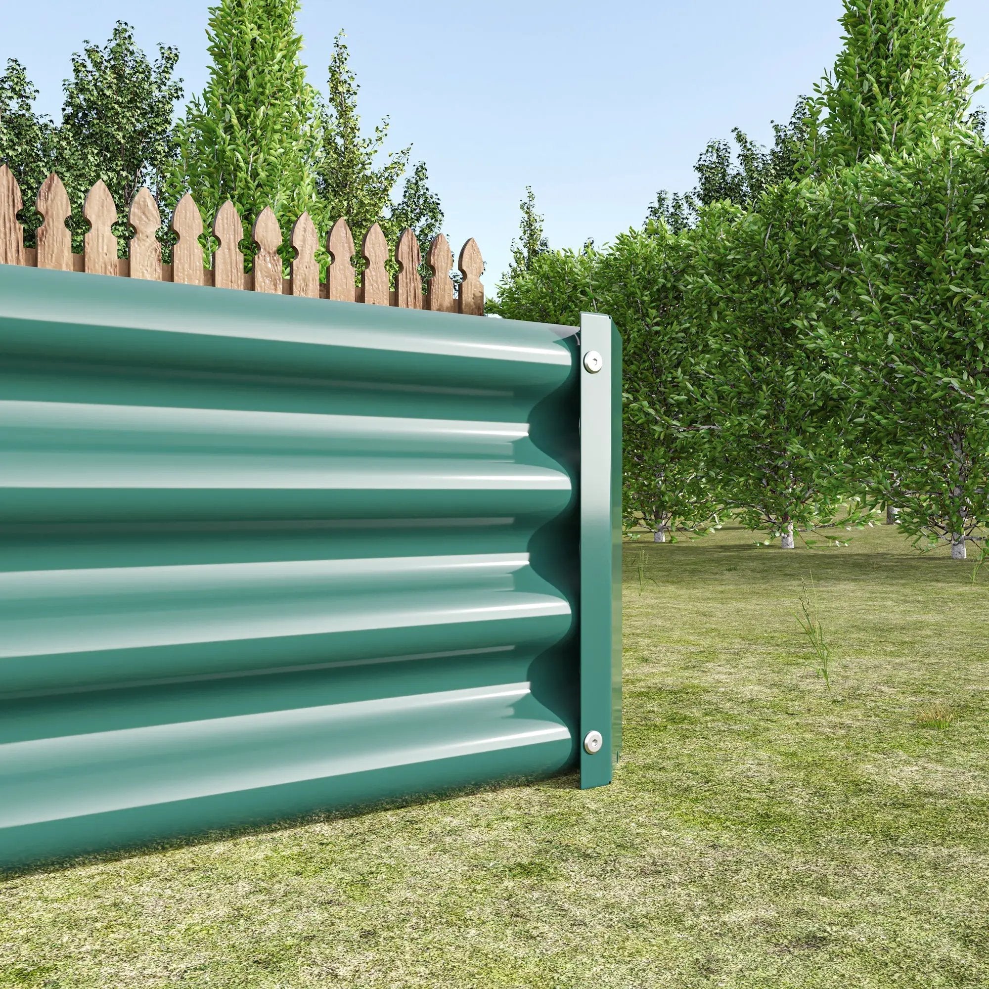 Raised Garden Bed Kit - Metal Raised Bed Garden 7.6x3.7x0.98ft by HouseOfZazla