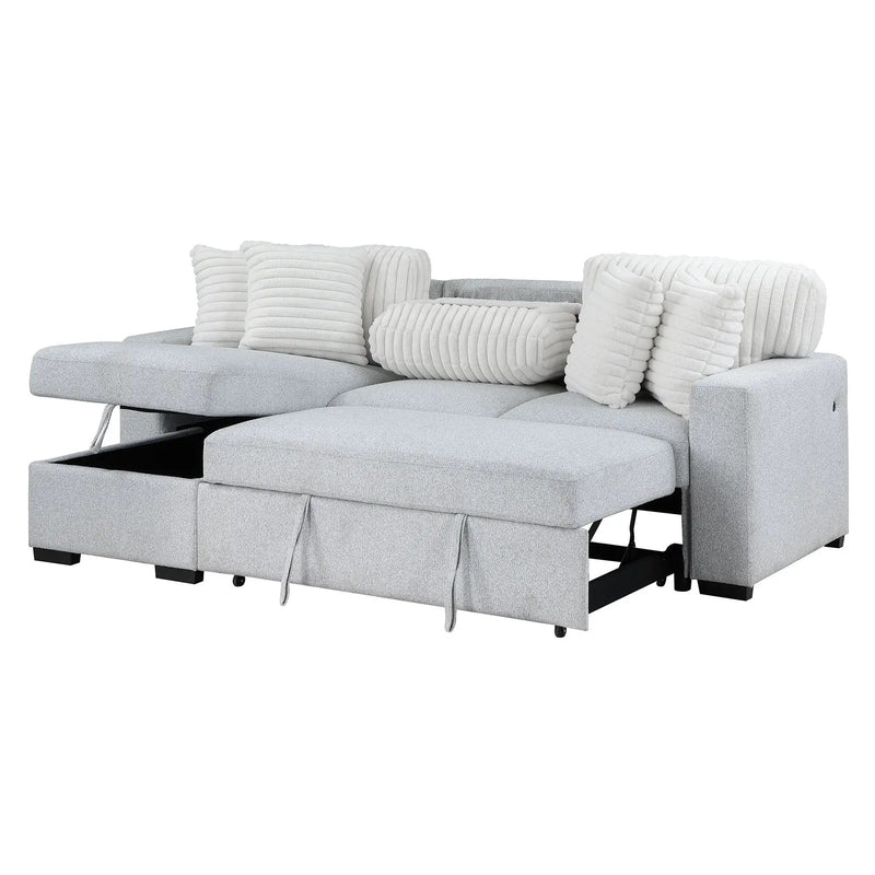 Ford - Reversible Pull Out Sofa Bed - Light Gray by Unique Piece Furniture