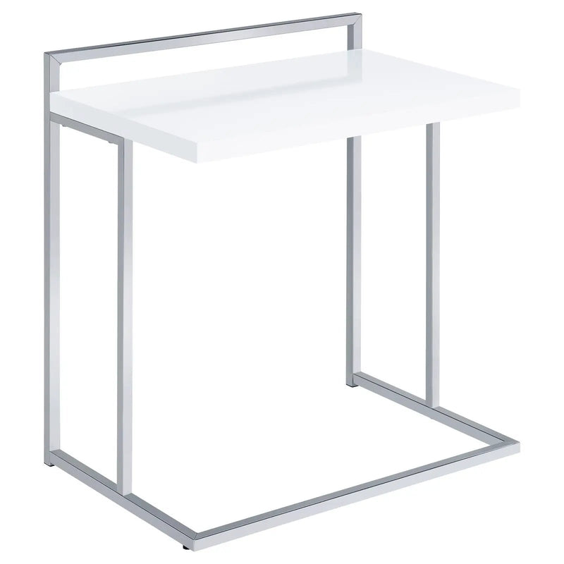 Rectangular Top Snack Table - White by HouseOfZazla