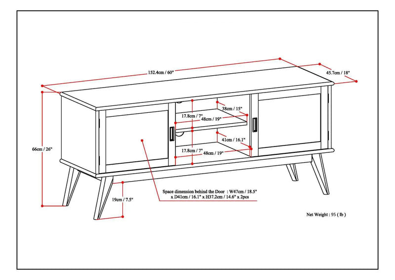 Draper - Handcrafted Mid Century Low TV Media Stand by HouseOfZazla