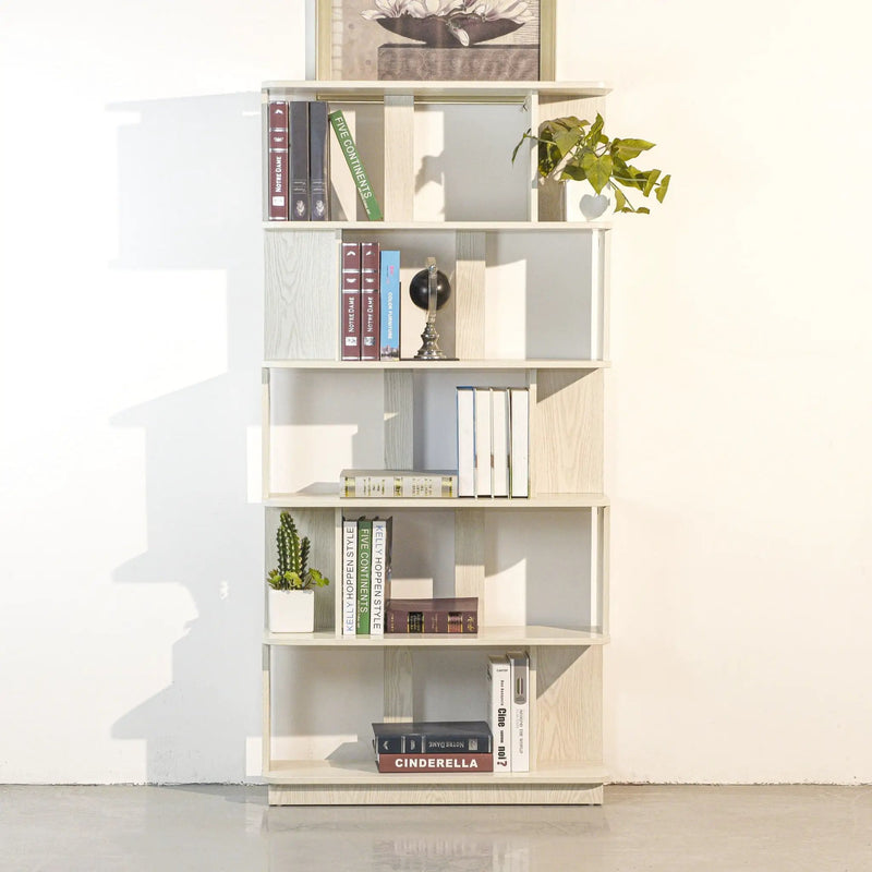 Modern 5 Tier Open Storage Bookcase