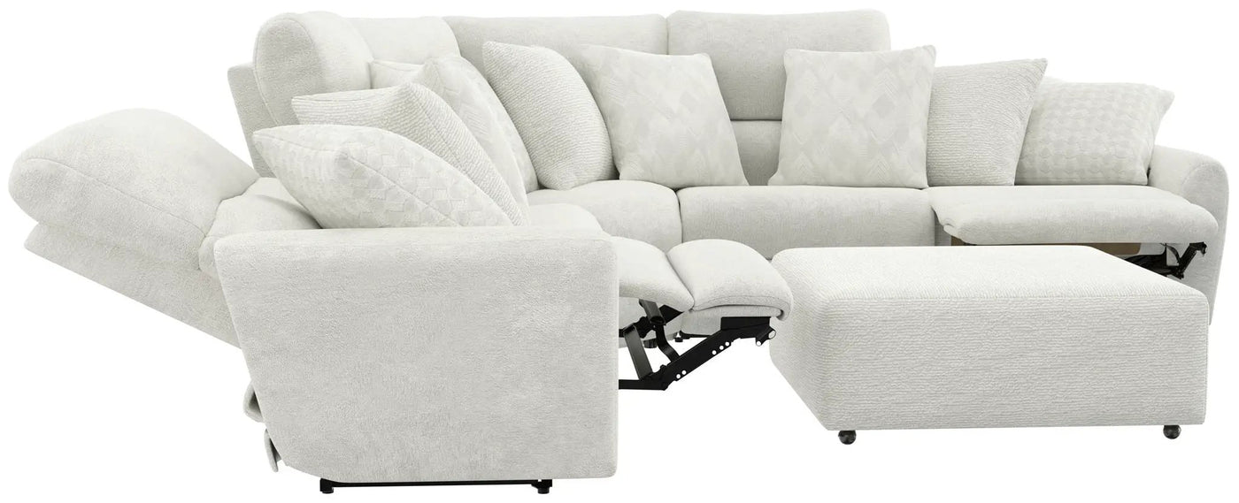 Majesty - Deep Seating Power Reclining Sectional And Ottoman by Unique Piece Furniture
