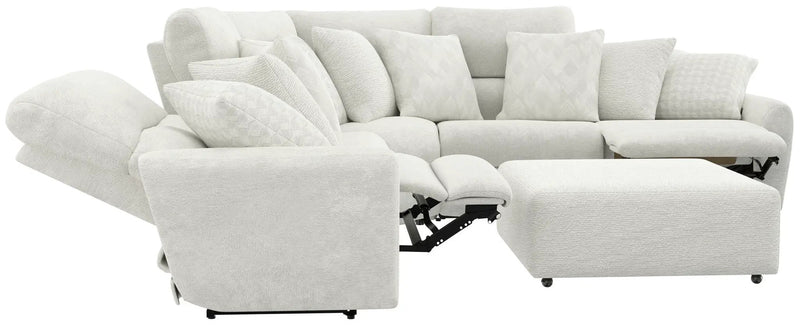 Majesty - Deep Seating Power Reclining Sectional And Ottoman by Unique Piece Furniture