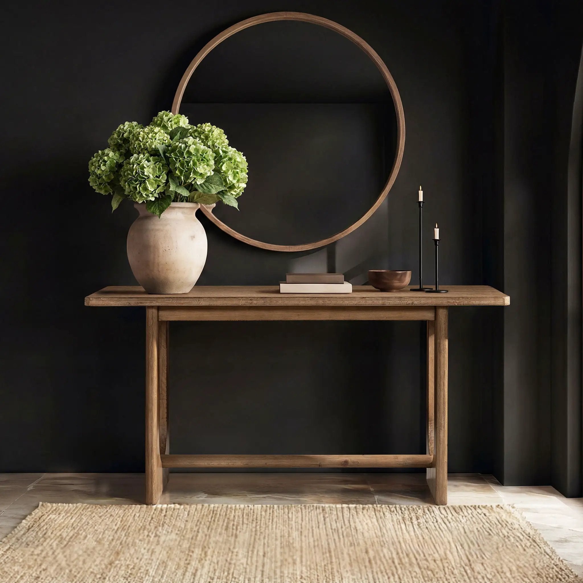 Turnkey - Trestle Console Table - Antique Brown by HouseOfZazla