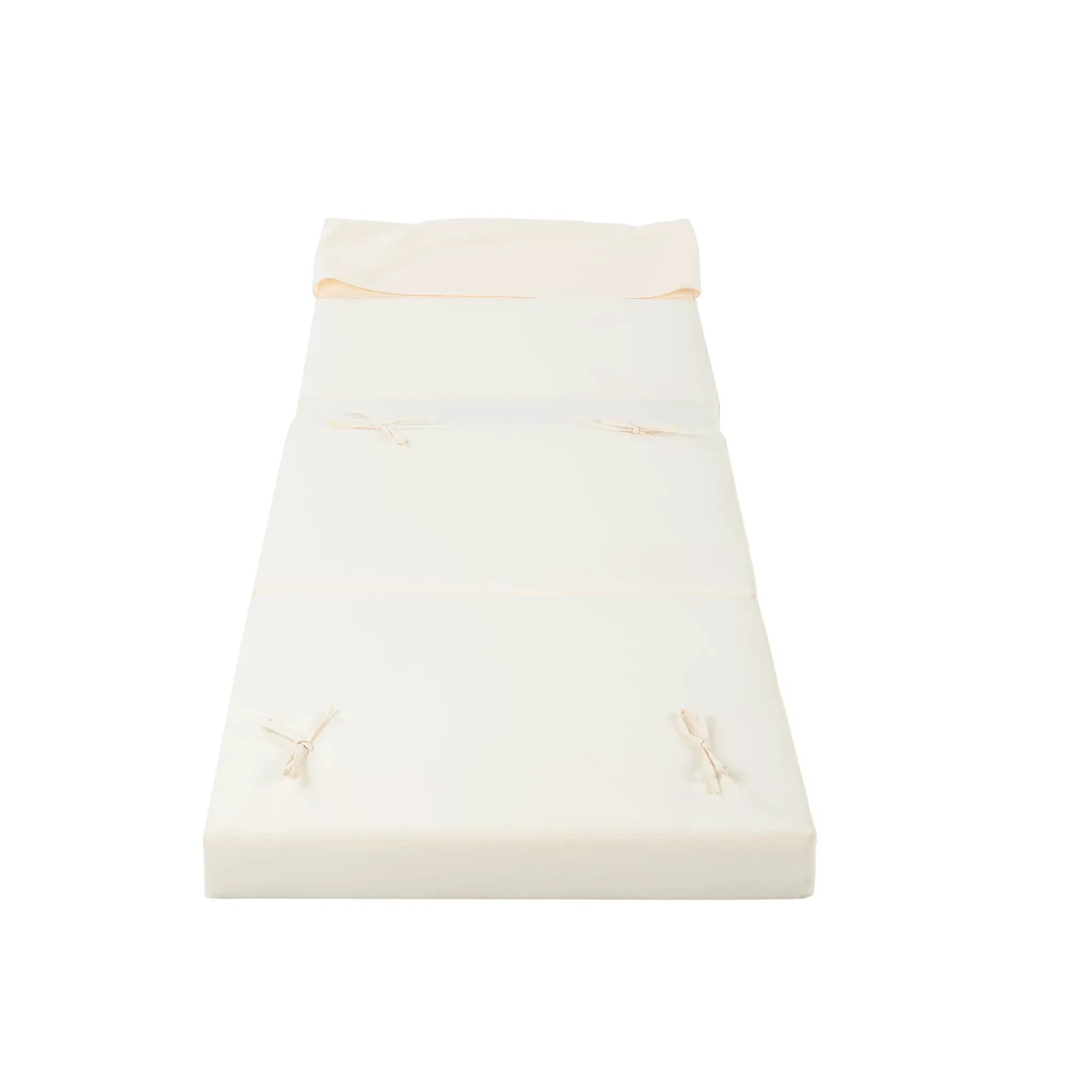 Outdoor Reclining Chair Cushion with Headrest in Beige by HouseOfZazla