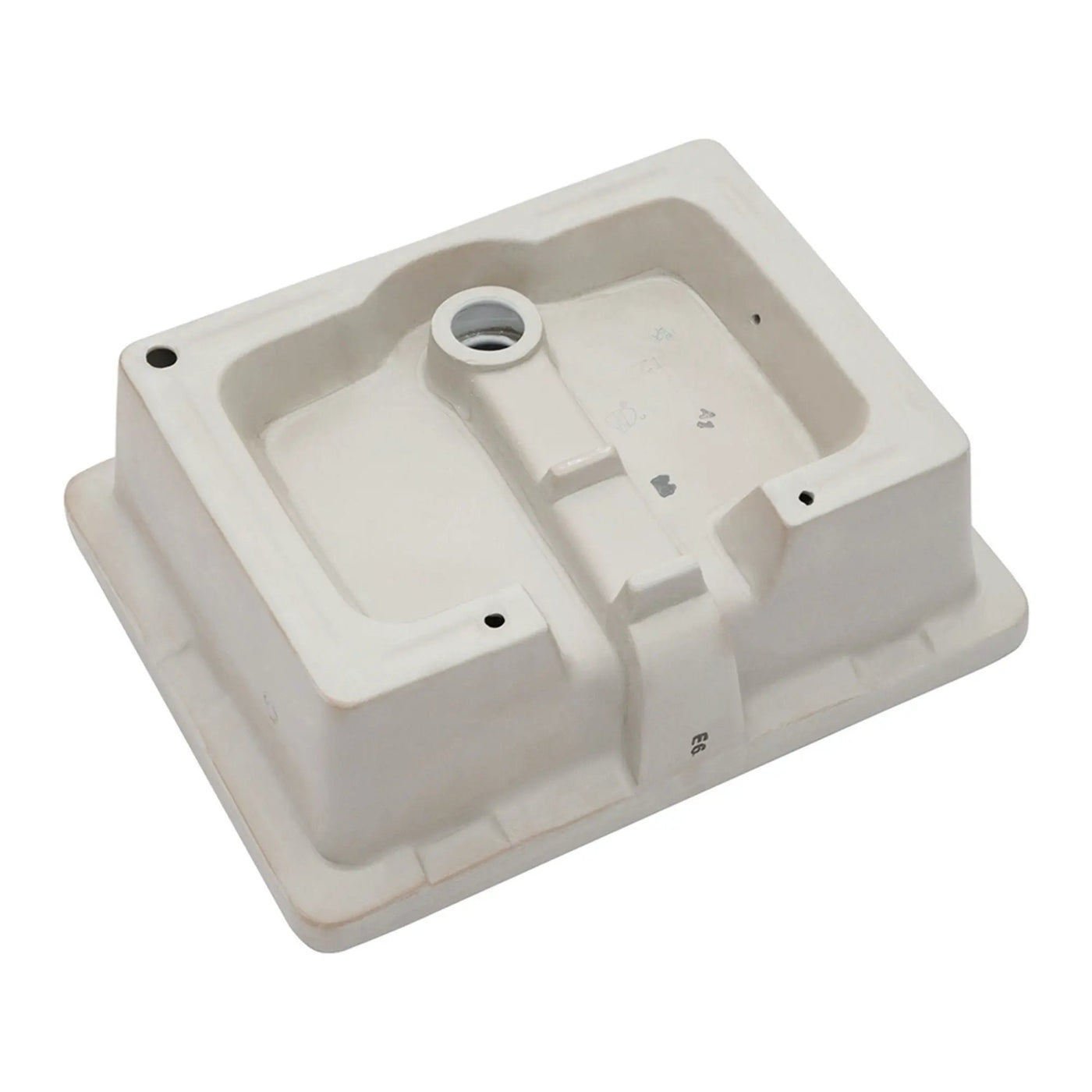 Modern Rectangular Undermount Bathroom Sink With Overflow Ceramic by HouseOfZazla