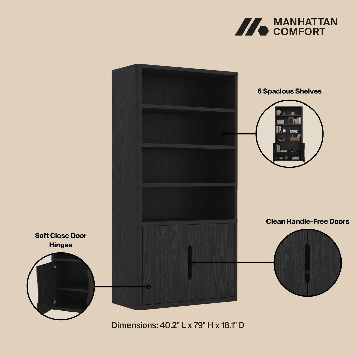 Rivington - Modern Bookcase Cabinet by HouseOfZazla