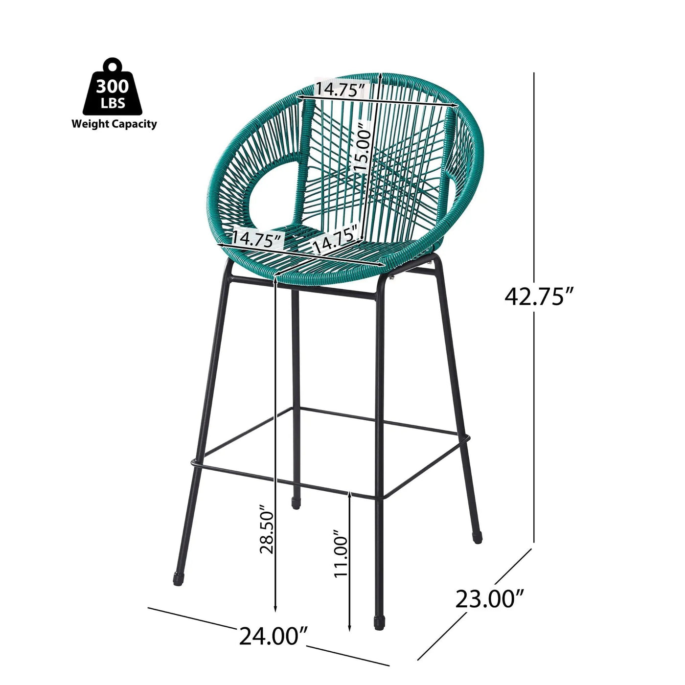 Ferrara Outdoor Patio Barstool (Set of 2) by HouseOfZazla