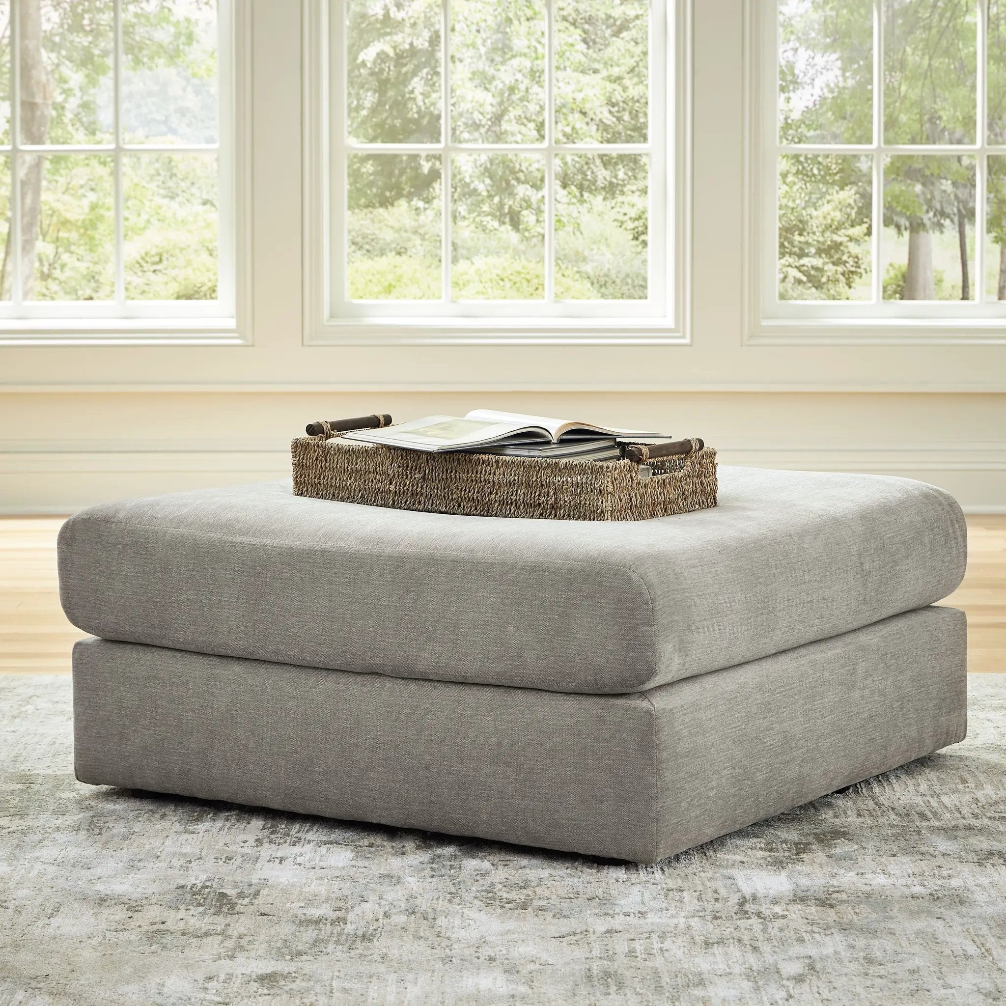 Avaliyah - Oversized Accent Ottoman - Ash by Unique Piece Furniture