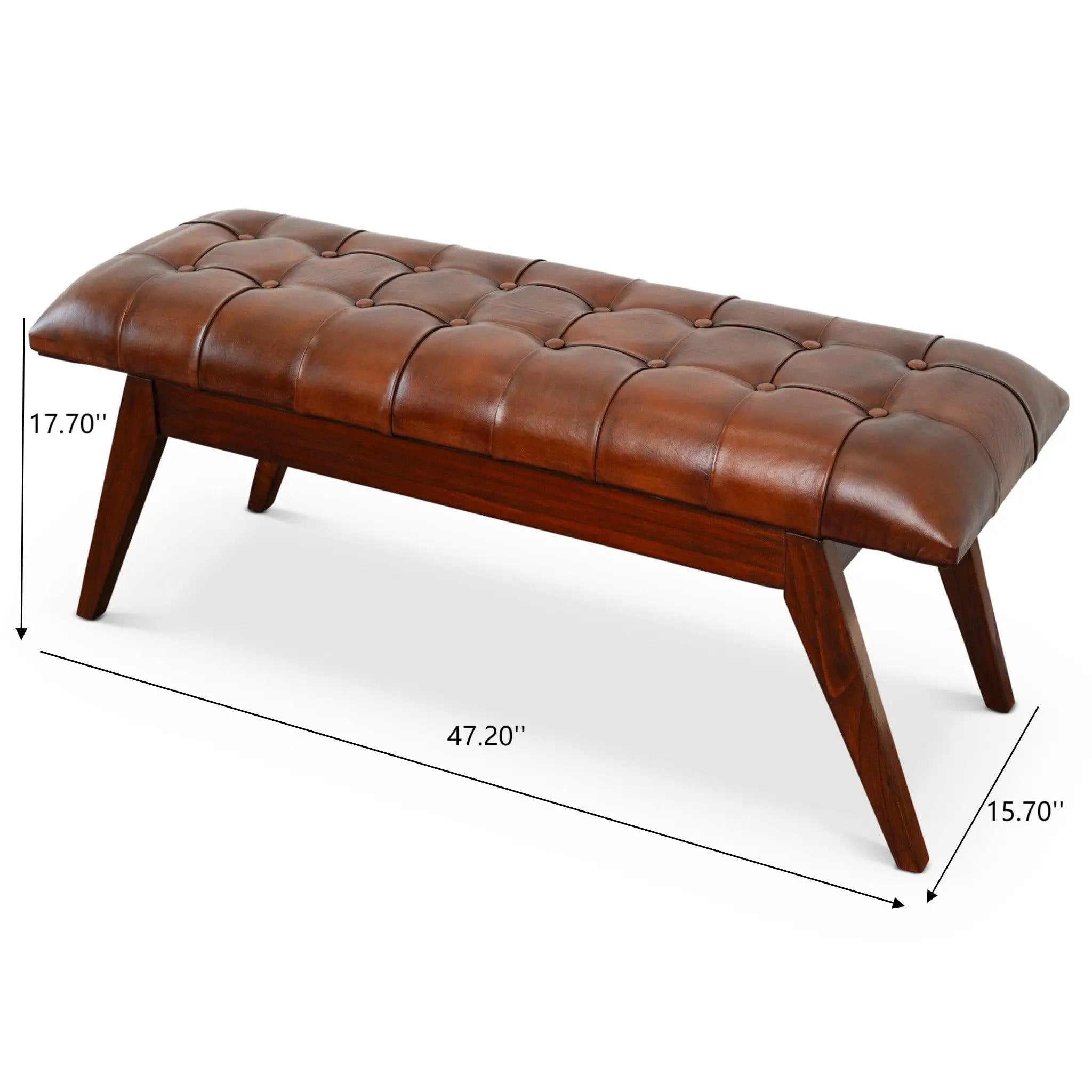 Maja - Bench - Cognac / Dark Brown by Unique Piece Furniture