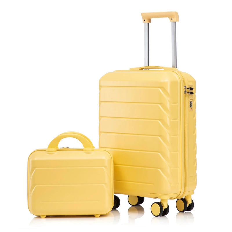14'/20' 2-Piece ABS Spinner Wheel Luggage Set with Combination Lock by HouseOfZazla