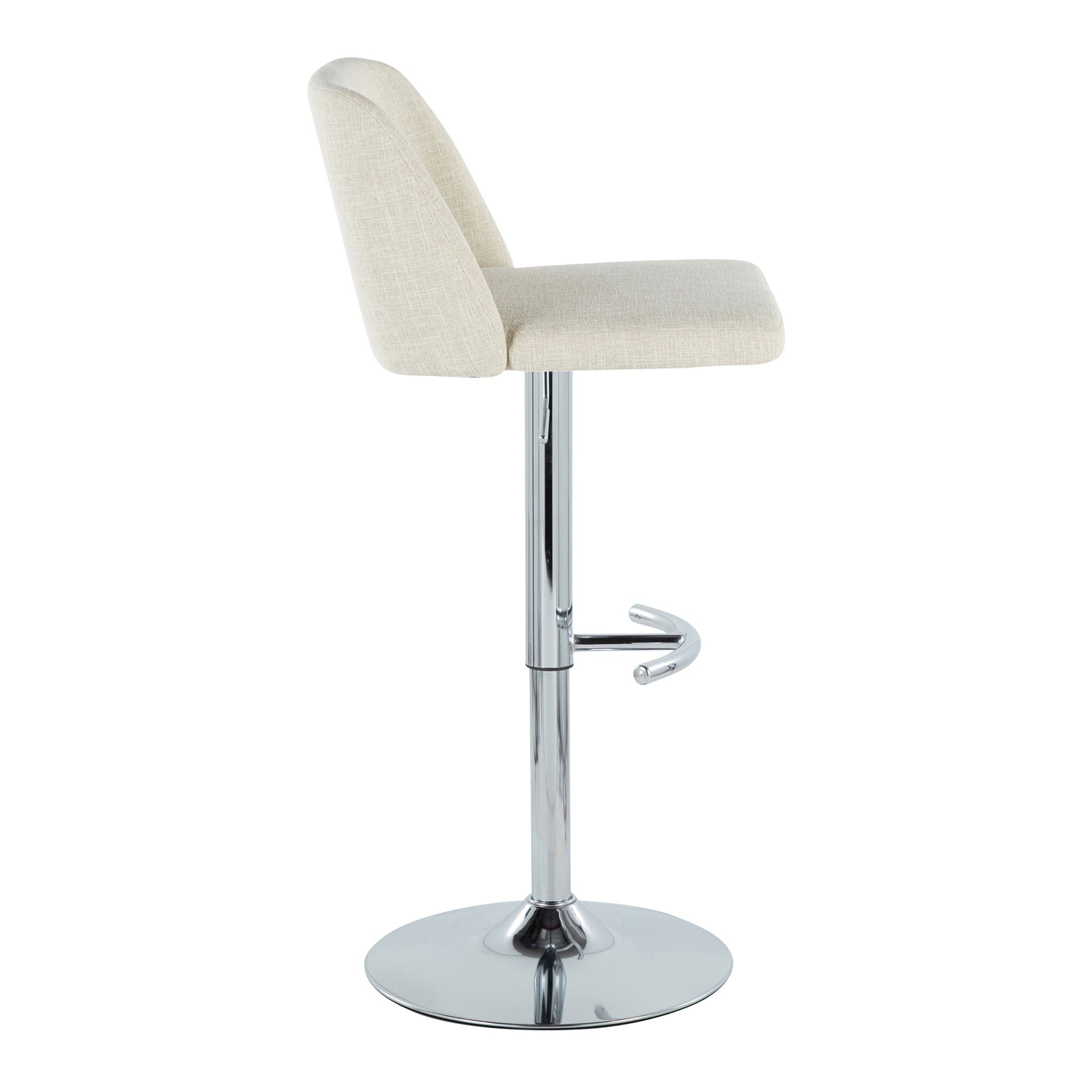 Toriano - Contemporary Adjustable Barstool Swivel With Rounded T Footrest (Set of 2) by Unique Piece Furniture