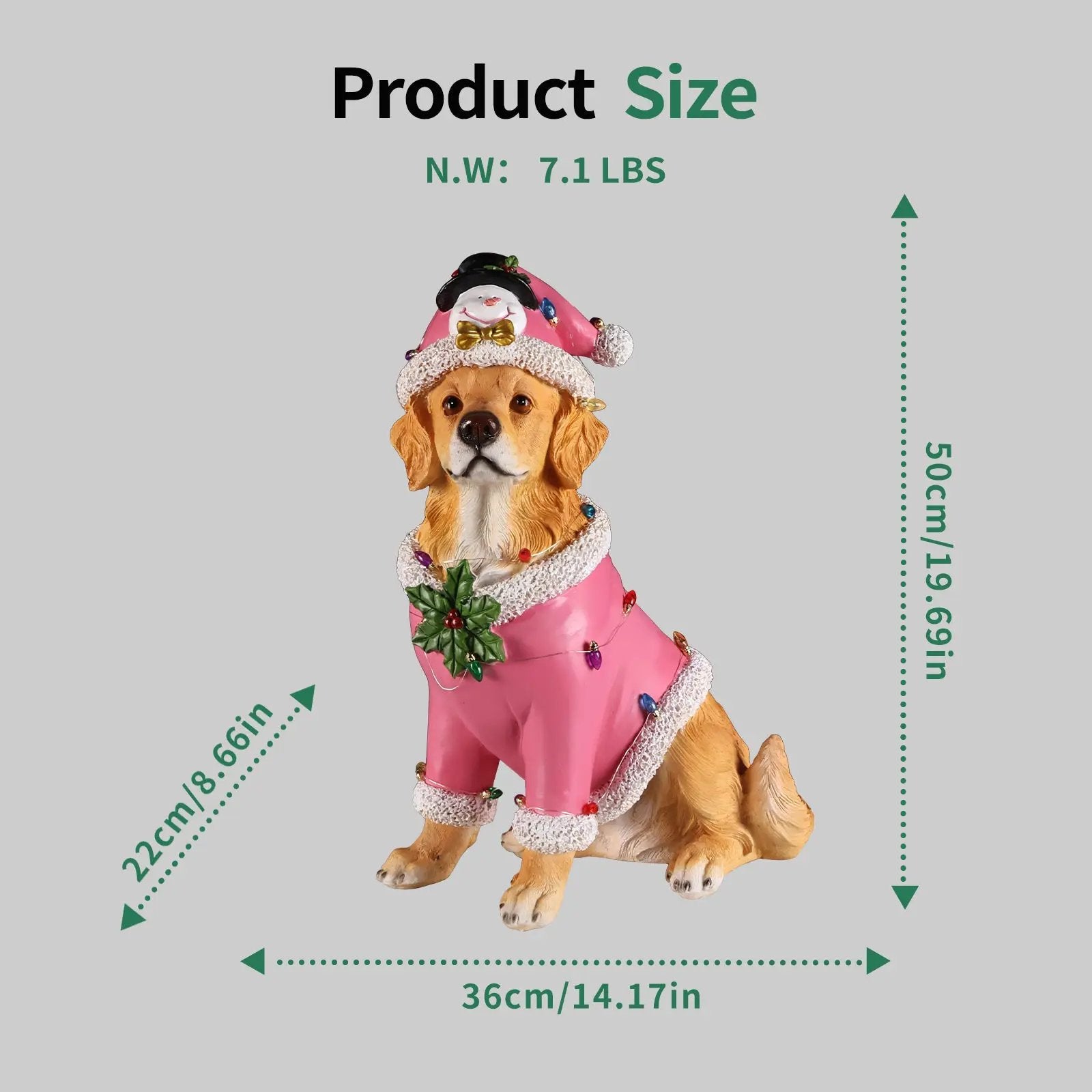 Christmas Golden Retriever Statue by HouseOfZazla