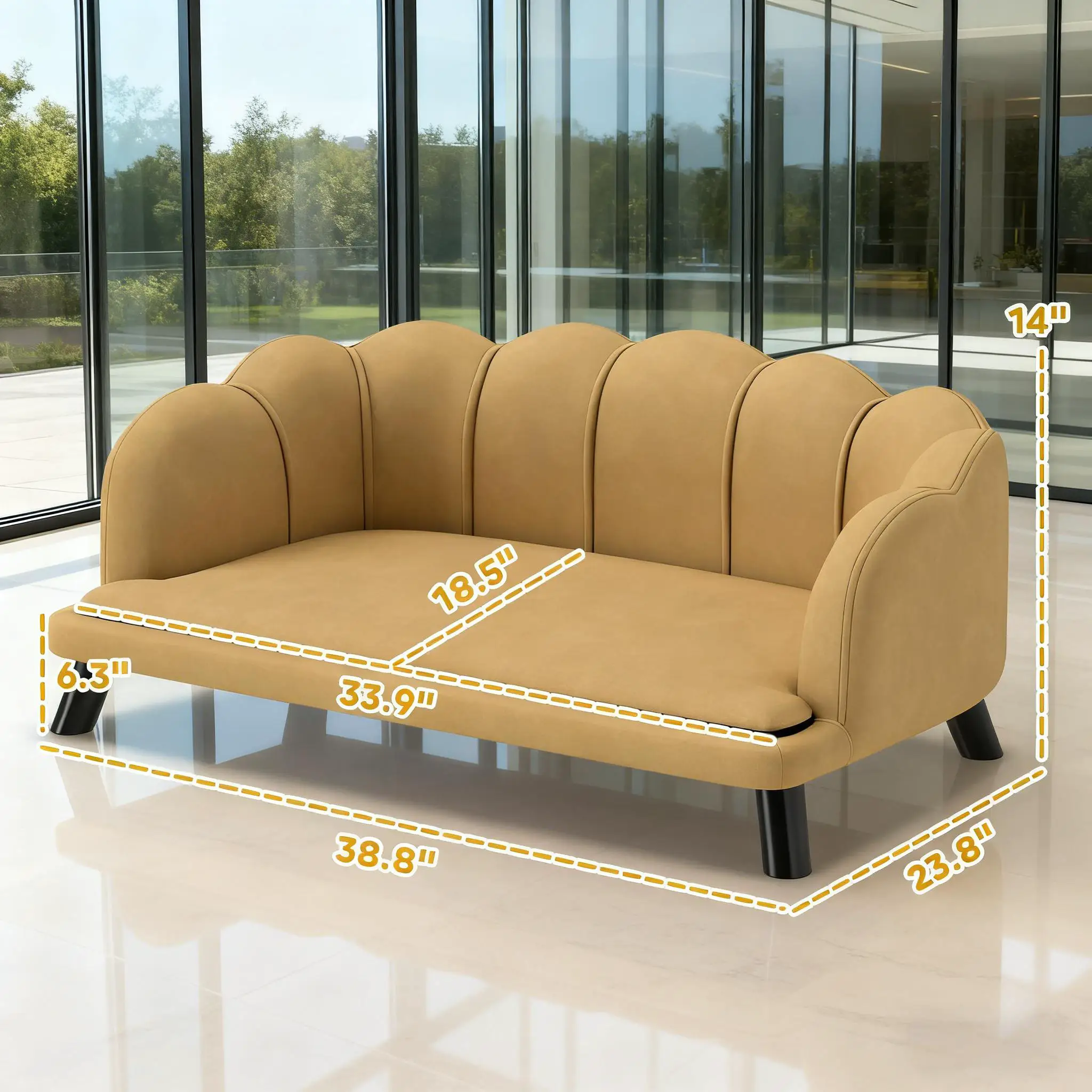 Coffee Pearl Design Pet Sofa by HouseOfZazla