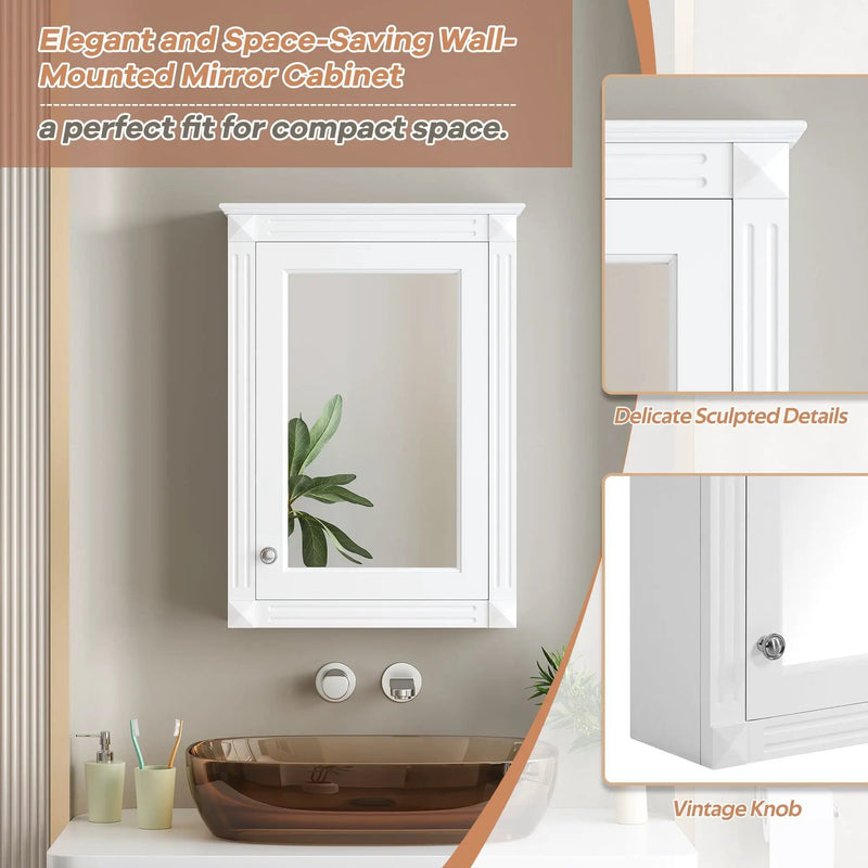 Wall Mounted Bathroom Storage Medicine Cabinet For Over Toilet With Mirror by Unique Piece Furniture