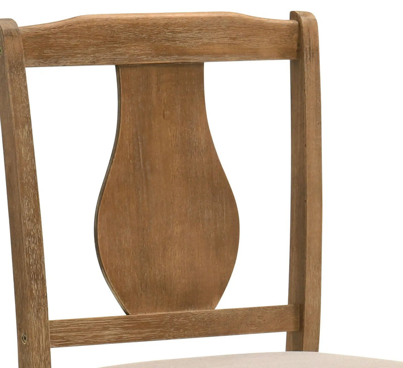 Kayee - 5 Pieces Pack Dining Set - Weathered Oak by Unique Piece Furniture