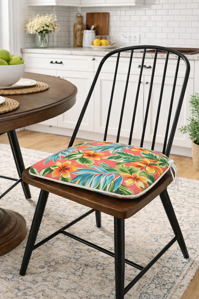 Outdoor Patio Chair Cushions Set of 4 - Bright Coral by HouseOfZazla