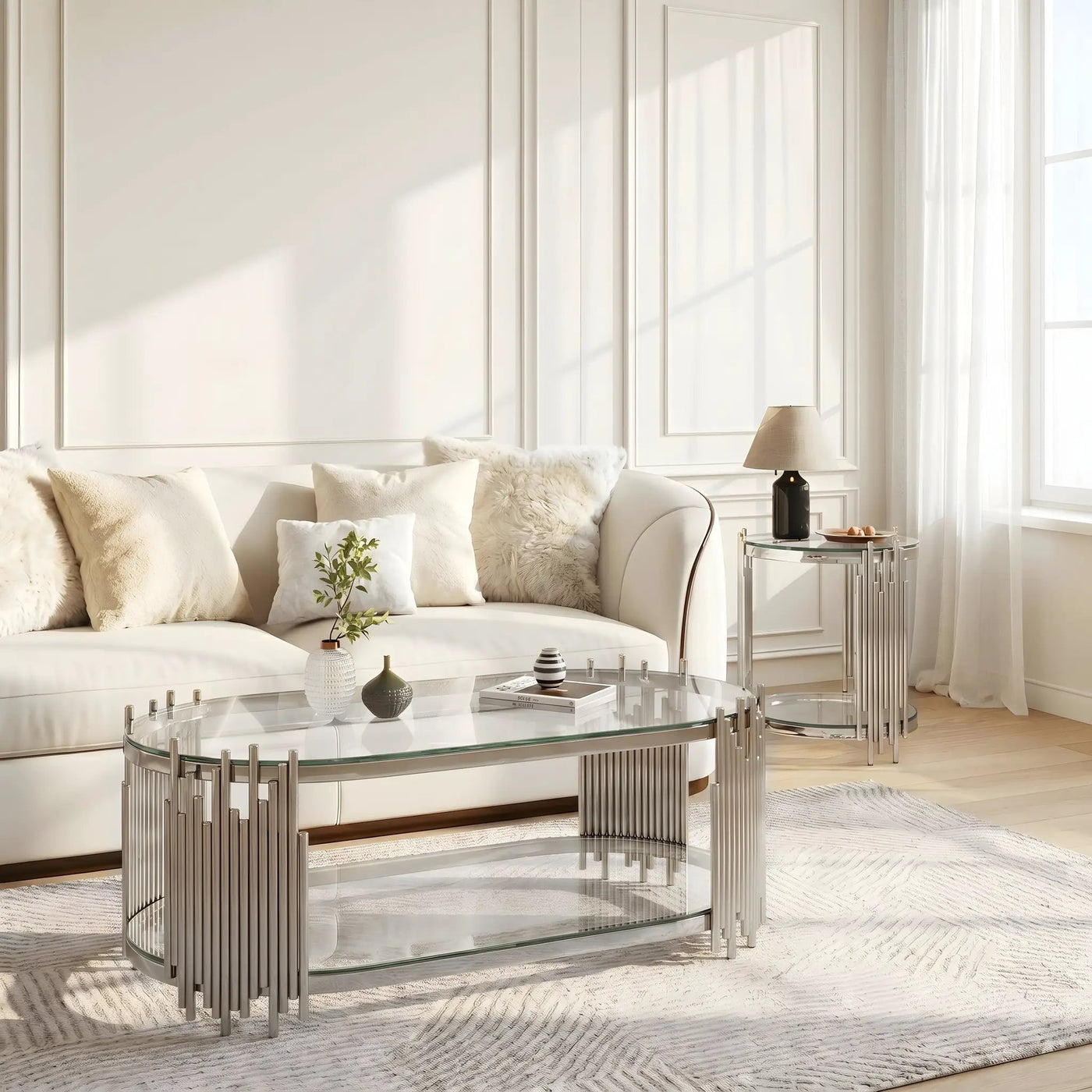 Modern Luxury Coffee Table and Side Table Set by HouseOfZazla