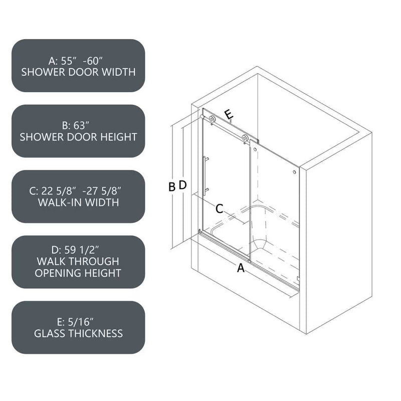 6063 Brushed Nickel Frameless Shower Door by HouseOfZazla