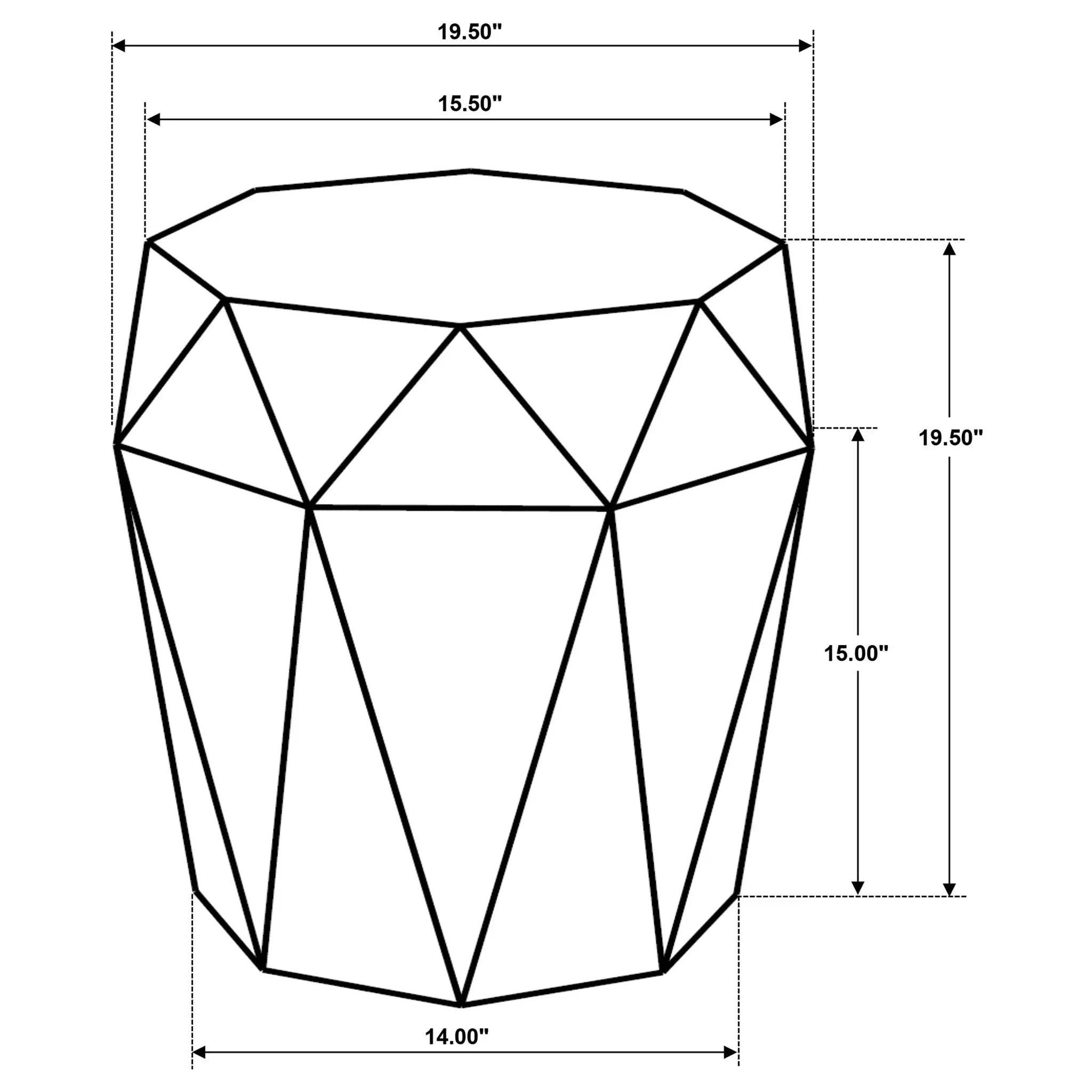 Jacinto Octagonal Solid Mango Wood Side Table Grey by Unique Piece Furniture