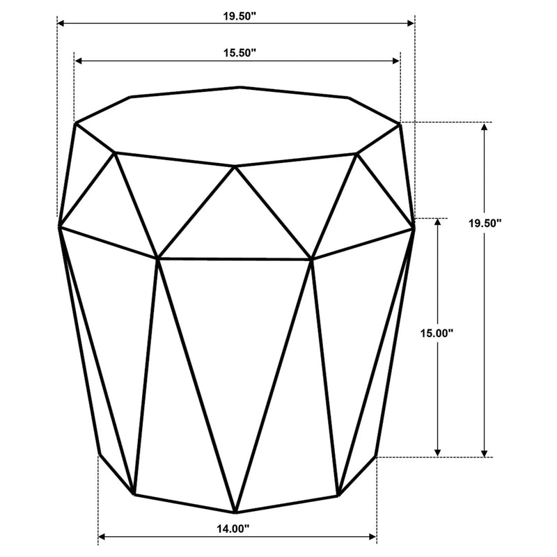 Jacinto Octagonal Solid Mango Wood Side Table Grey by Unique Piece Furniture