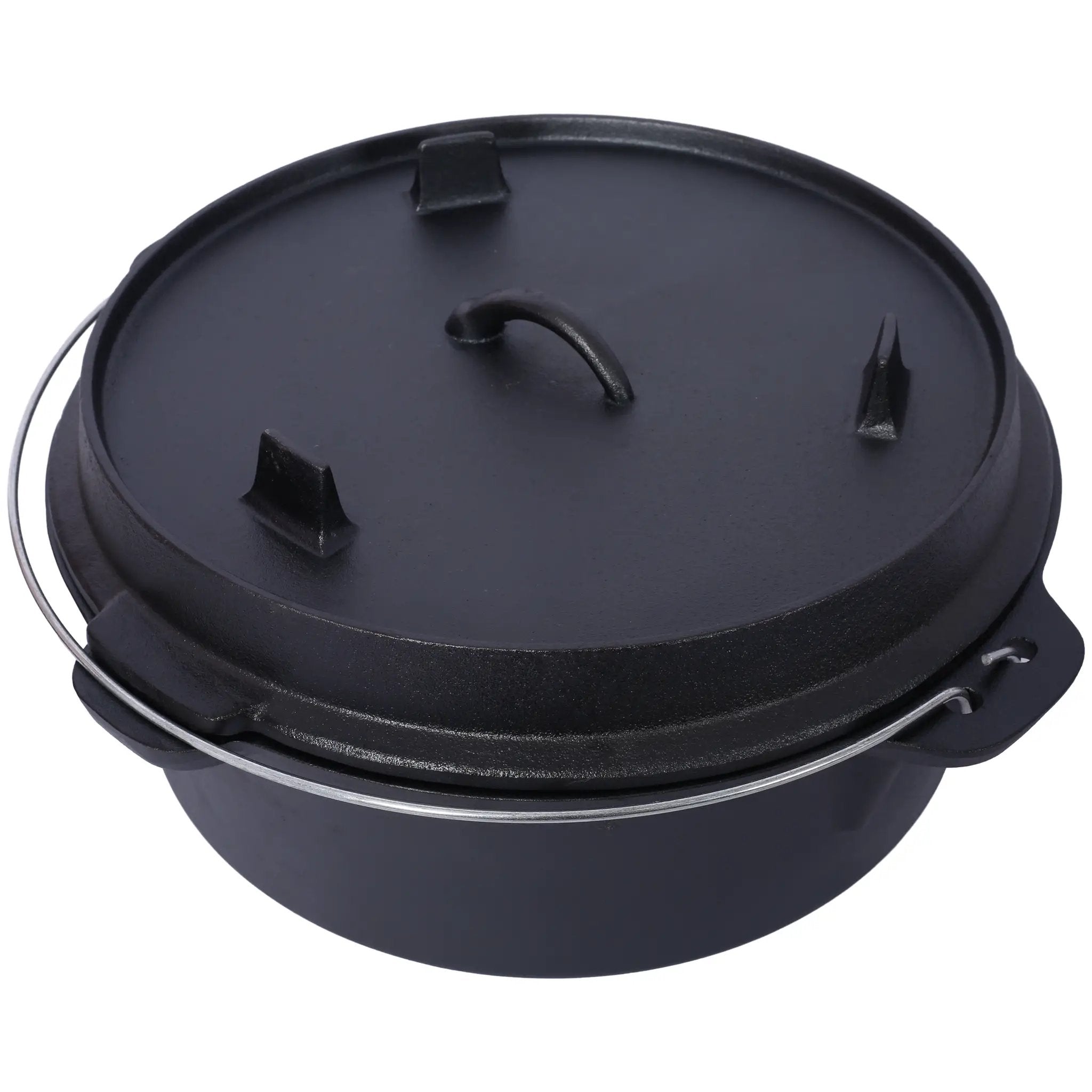 Pre-Seasoned Cast Iron Dutch Oven With Skillet Lid by HouseOfZazla