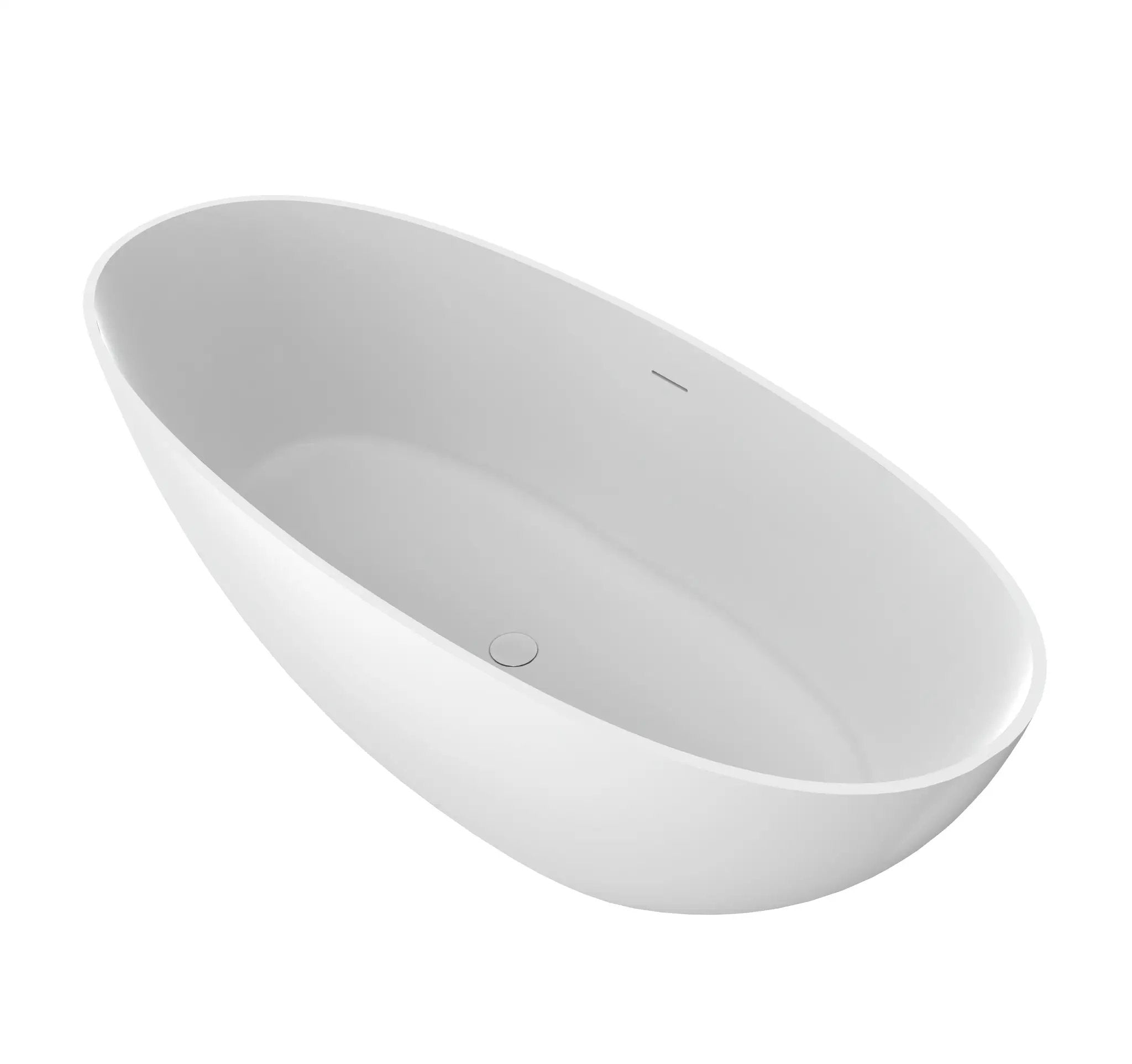 70.87 Inch Freestanding Solid Surface Soaking Bathtub by HouseOfZazla