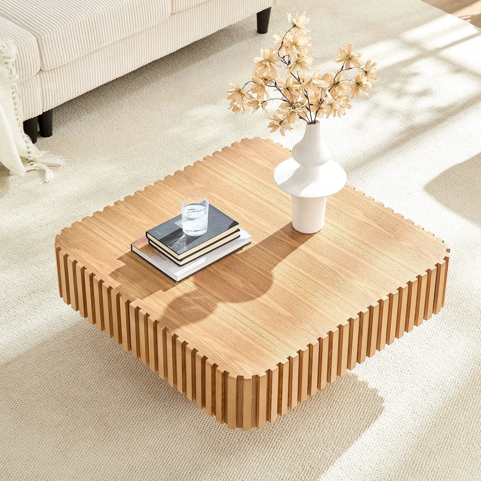 31.5 Inch Modern Handcraft Drum Coffee Table by HouseOfZazla
