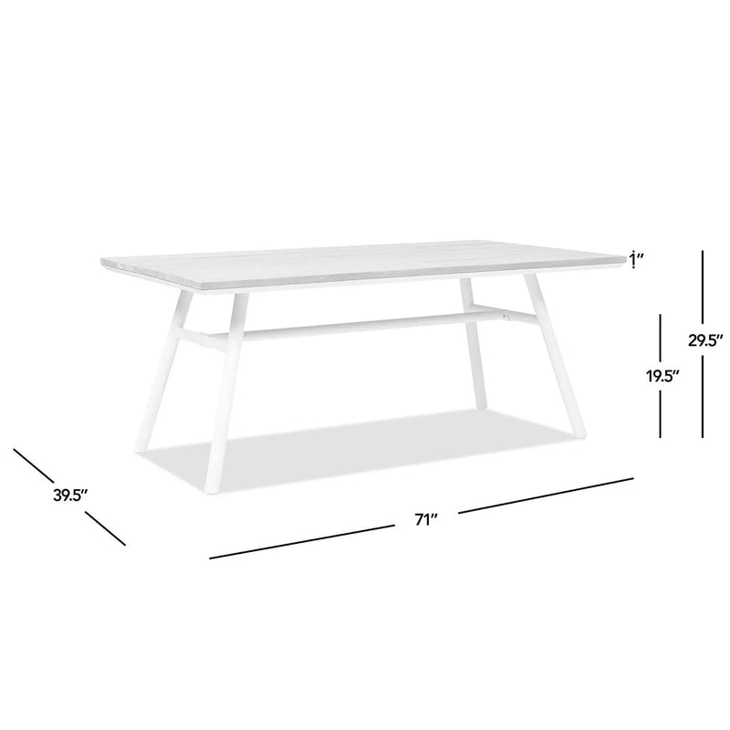 Maiden - 6 Seater Patio Dining Table - Natural Teak by Unique Piece Furniture